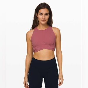 Lululemon" Always Aligned Bra- Crop Top, Sports Bra color Moss Rose 8 NWOT